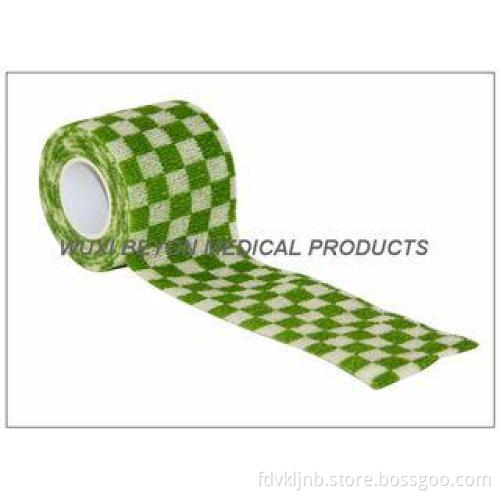 Green Self Adhesive Bandages For Human Vet Joints Immobiliz